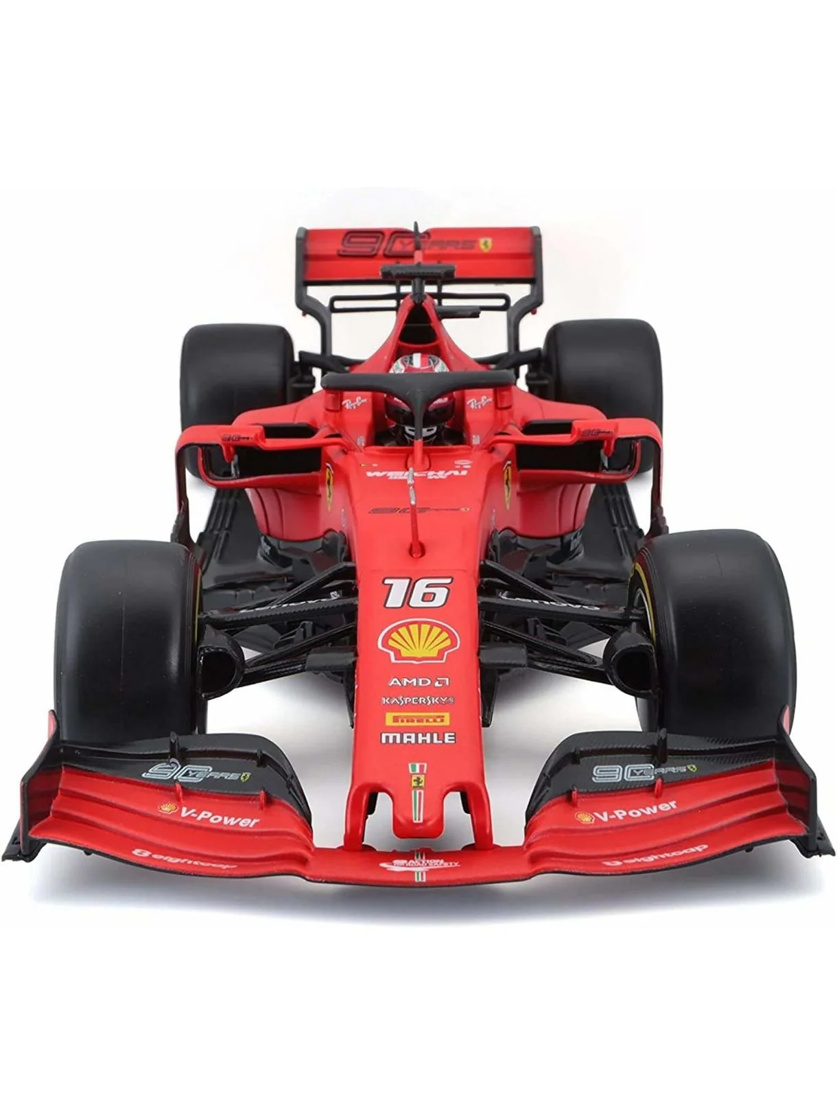 Bburago 1:18 Ferrari Racing SF90 C. Leclerc(Box damaged car mint condition) - Image 5