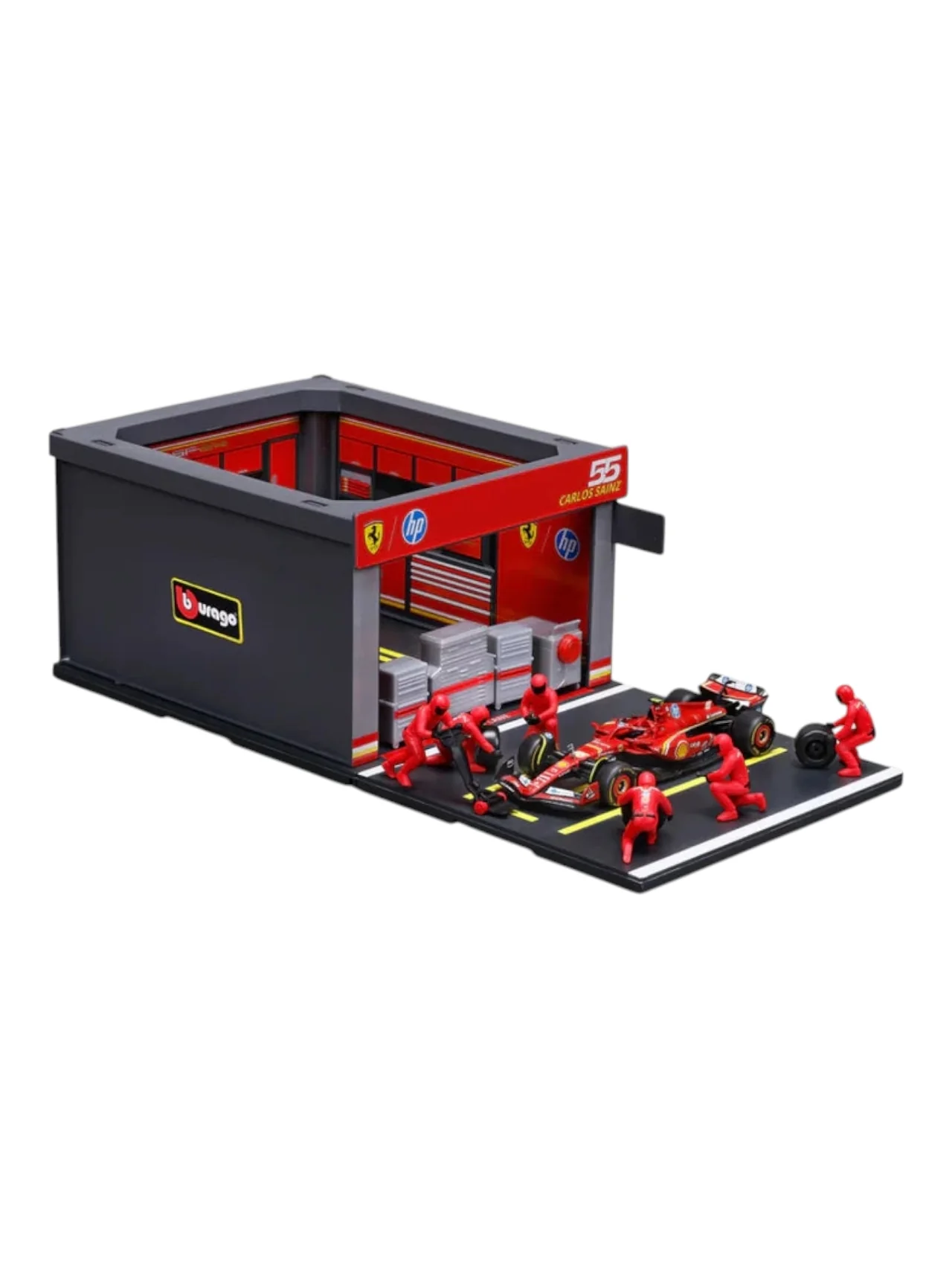 Bburago 2024 formula 1 (f1) pit pass Carlos sainz no 55 1:43 scale (6 figurines included) - Image 5
