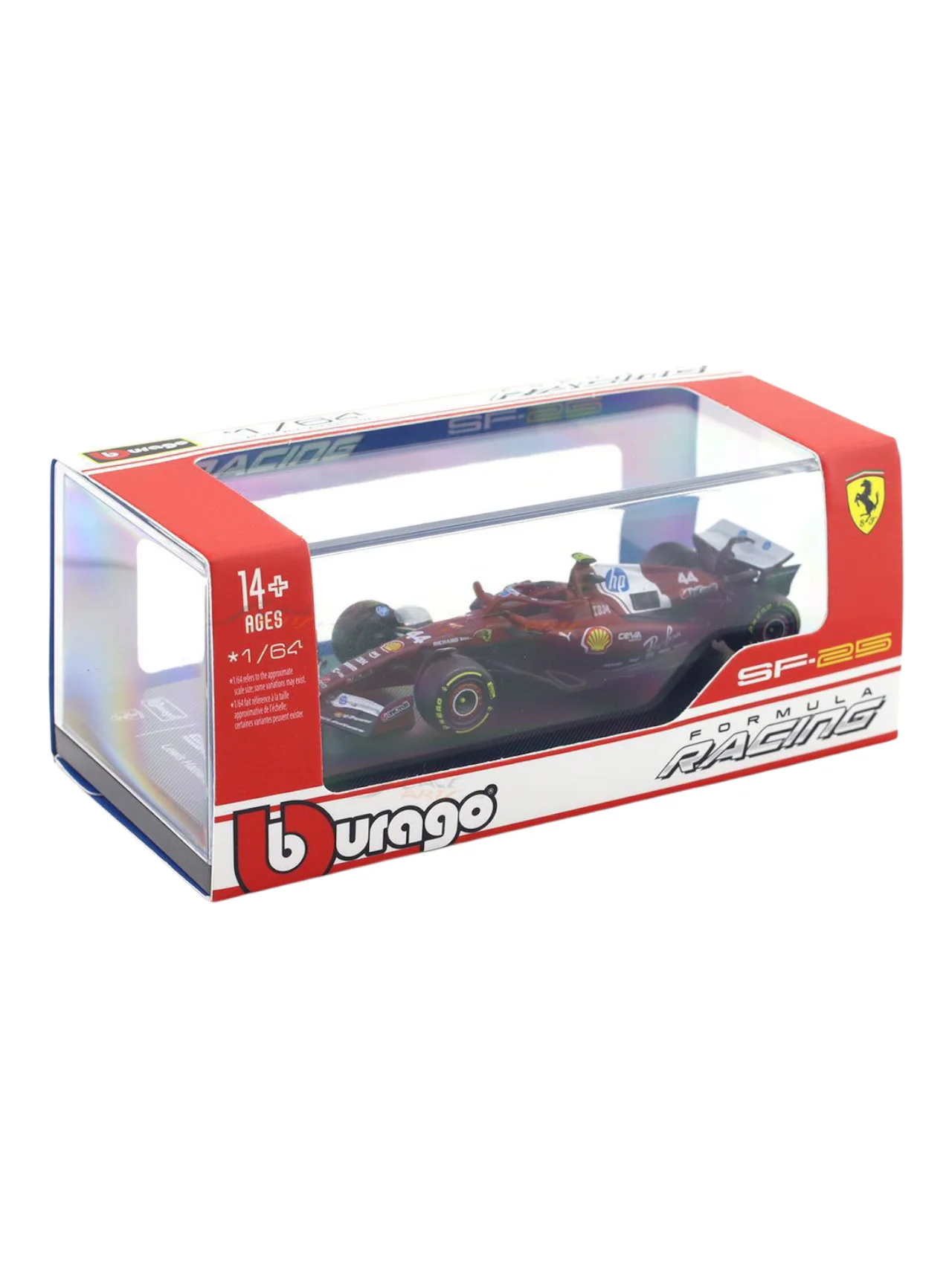 Bburago Formula 1 (F1) 2025 Ferrari SF-25 Lewis Hamilton No-44 1:64 Scale - Image 8