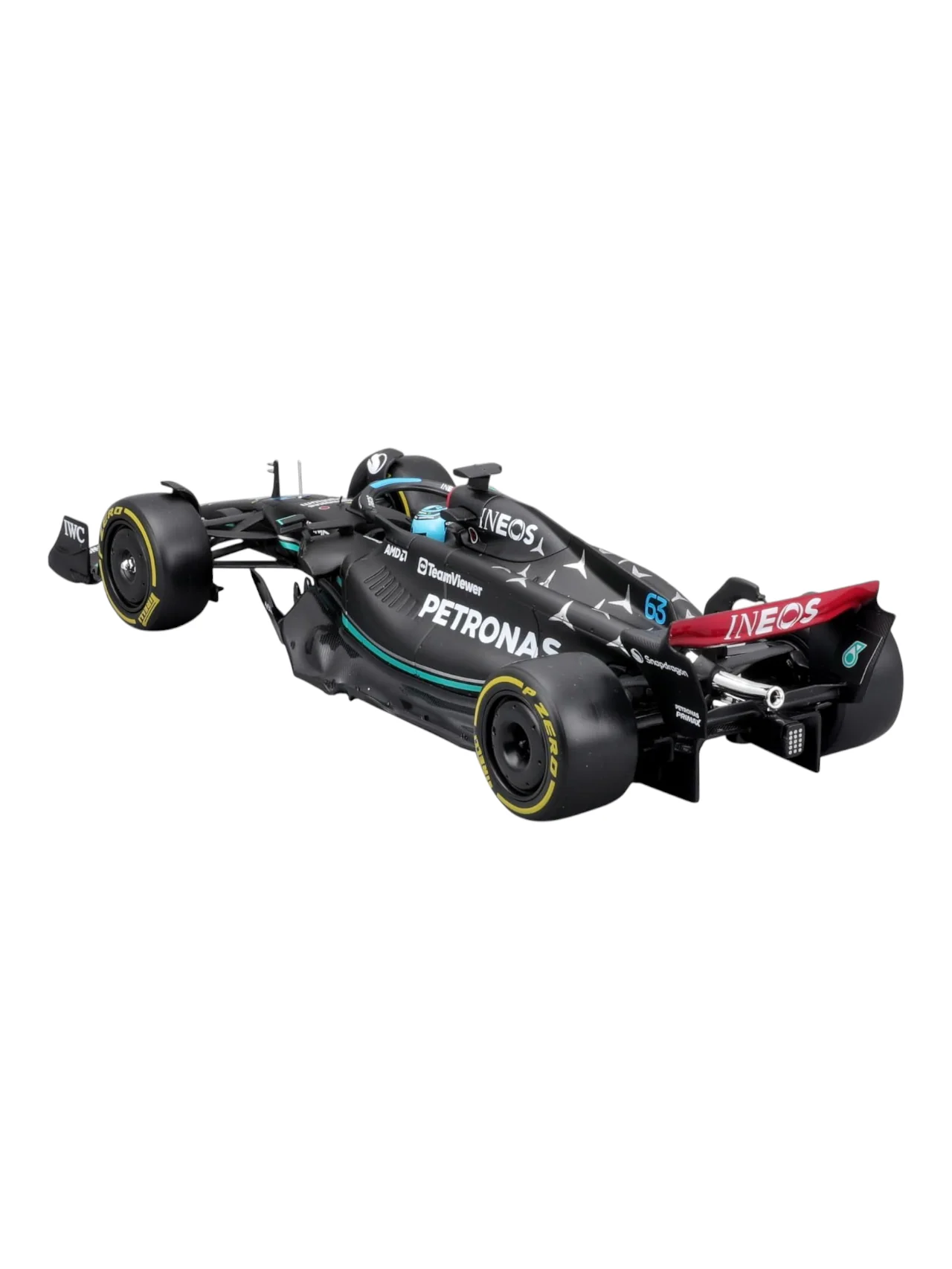 Bburago Formula 1 (F1) AMG Petronas F1 W14 E Performance #63 George Russell Diecast 1:24 Scale (With Acrylic Case) - Image 4