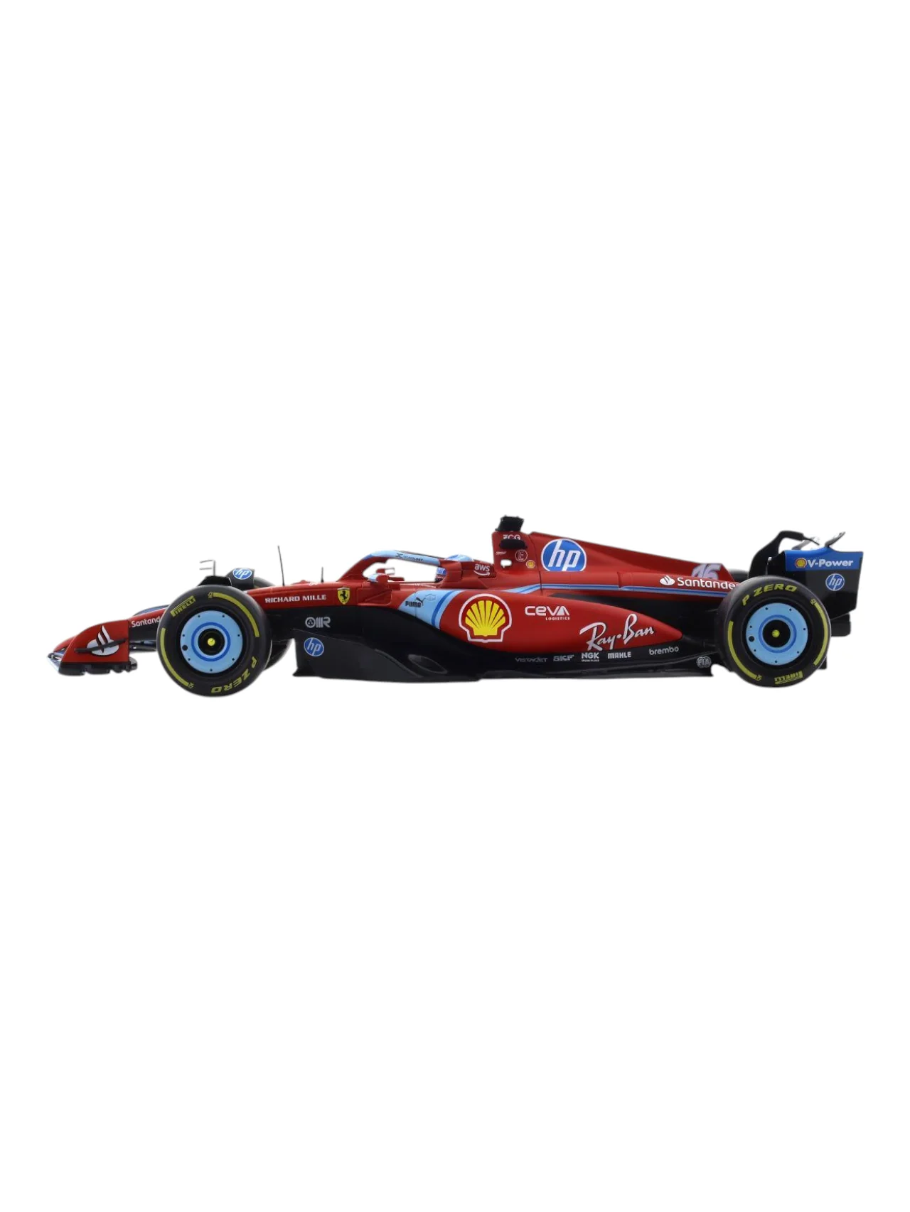 Bburago Formula 1 (F1) Ferrari Miami GP SF-24 16 No Charles Leclerc 1:18 Scale Diecast - Image 10