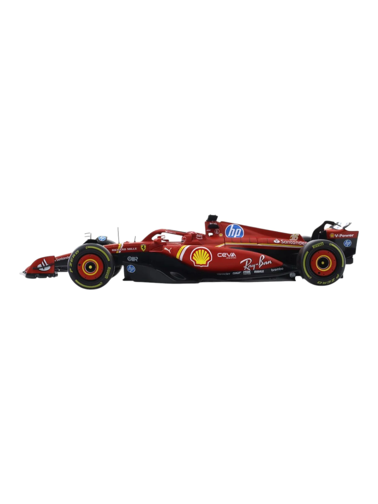 Bburago Formula 1 (F1) Ferrari SF-24 No 16 Charles Leclerc 1:18 Scale Diecast - Image 6