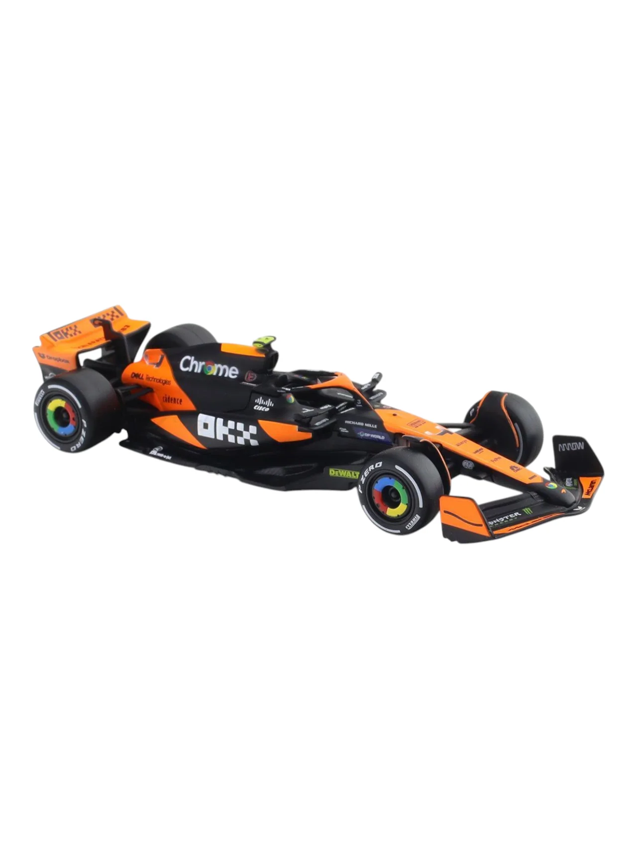 Bburago Formula 1 (F1) MCLAREN MCL38 2024 Lando Norris-MIAMI GP 1:43 Scale Model (with Acrylic Case) - Image 2