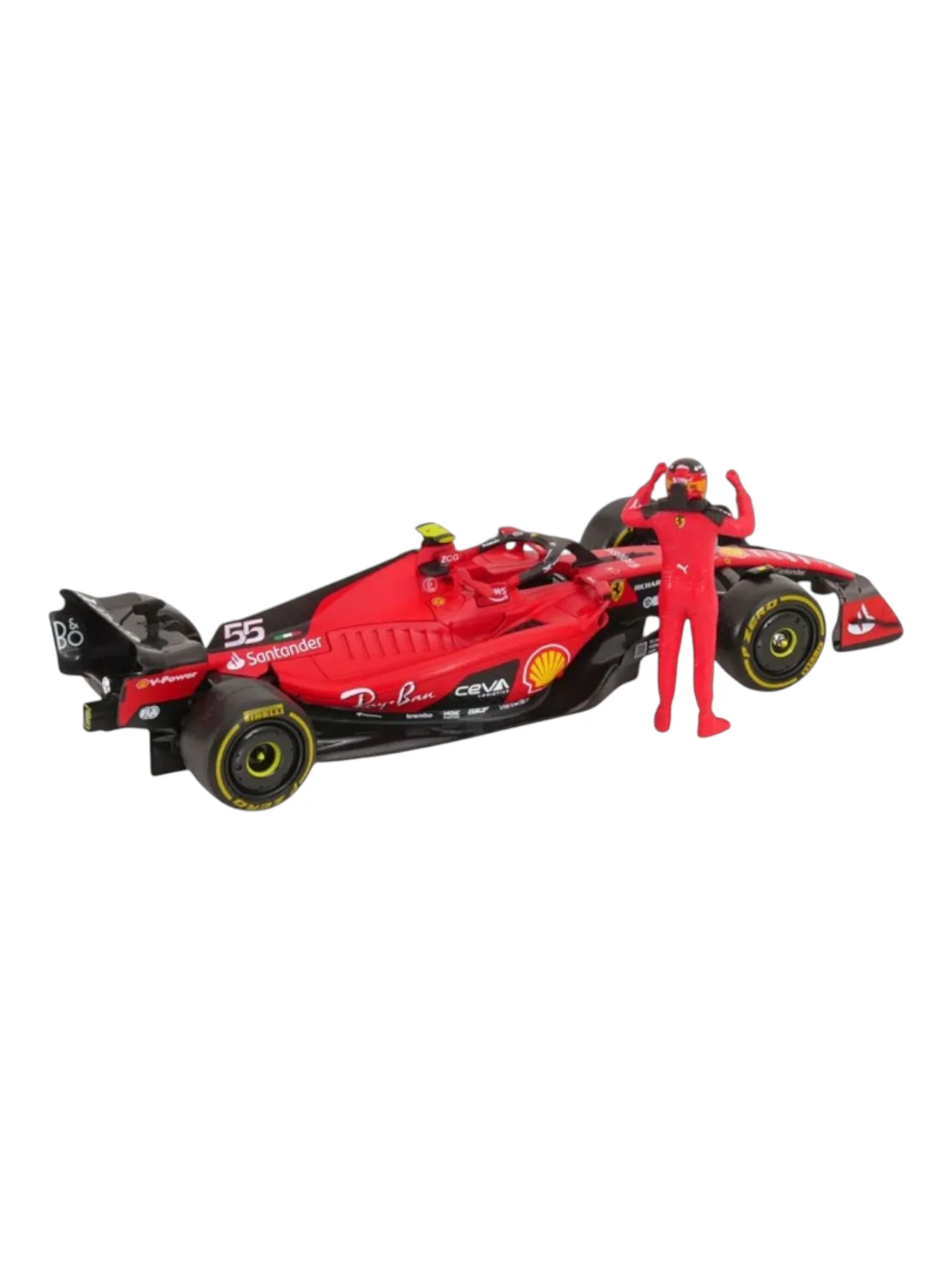 Bburago Formula 1 (F1) Ferrari SF-23 #55 Carlos Sainz Diecast 1:24 Scale - Image 3