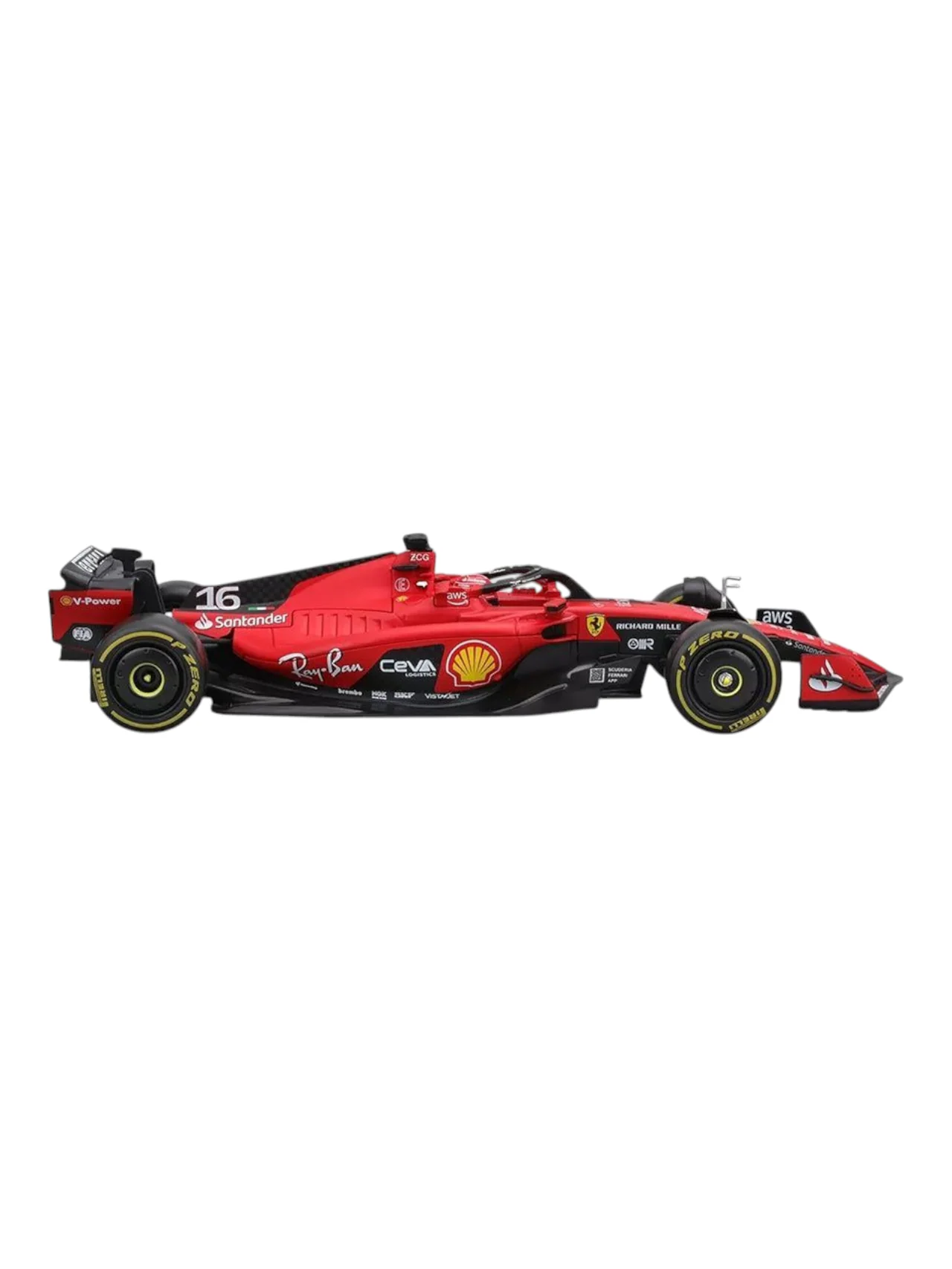 Bburago Formula 1 (F1) Ferrari SF-23 Charles Leclerc 2023 Diecast 1:24 Scale (With Acrylic Case) - Image 11