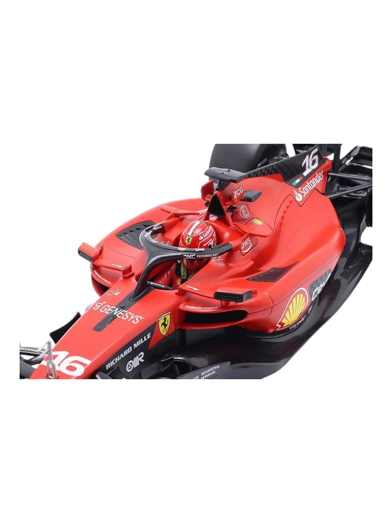 Bburago Formula 1 (F1) Ferrari SF-23 Charles Leclerc 2023 Diecast 1:24 Scale (With Acrylic Case) - Image 4