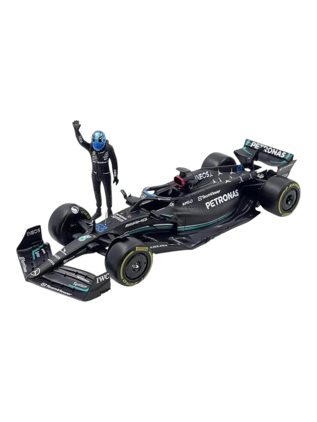 Bburago Formula 1 (F1) Mercedes-AMG F1W14 E Performance #63 George Russell 1:24 Scale Diecast - Image 2