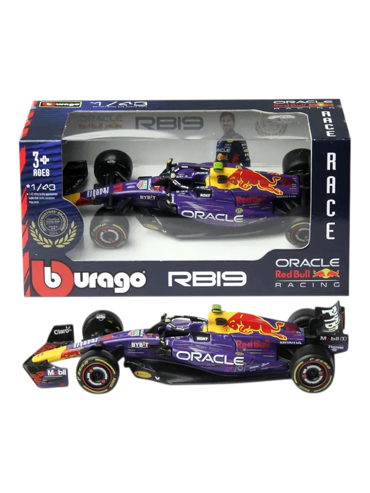 Bburago 1/43 - Red Bull Racing RB19 F1 GP 2023 Collection | #1 Max Verstappen & #11 Checo Perez (#11 Sergio Perez) bburago-18-38082 - Image 2