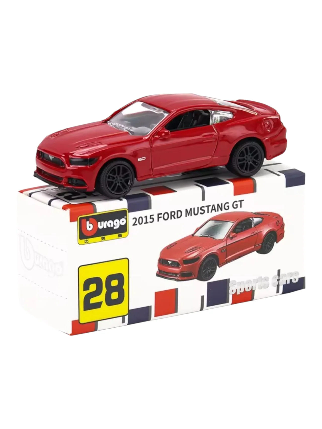 Bburago Sports Cars 2015 Ford Mustang GT 1:64 Scale