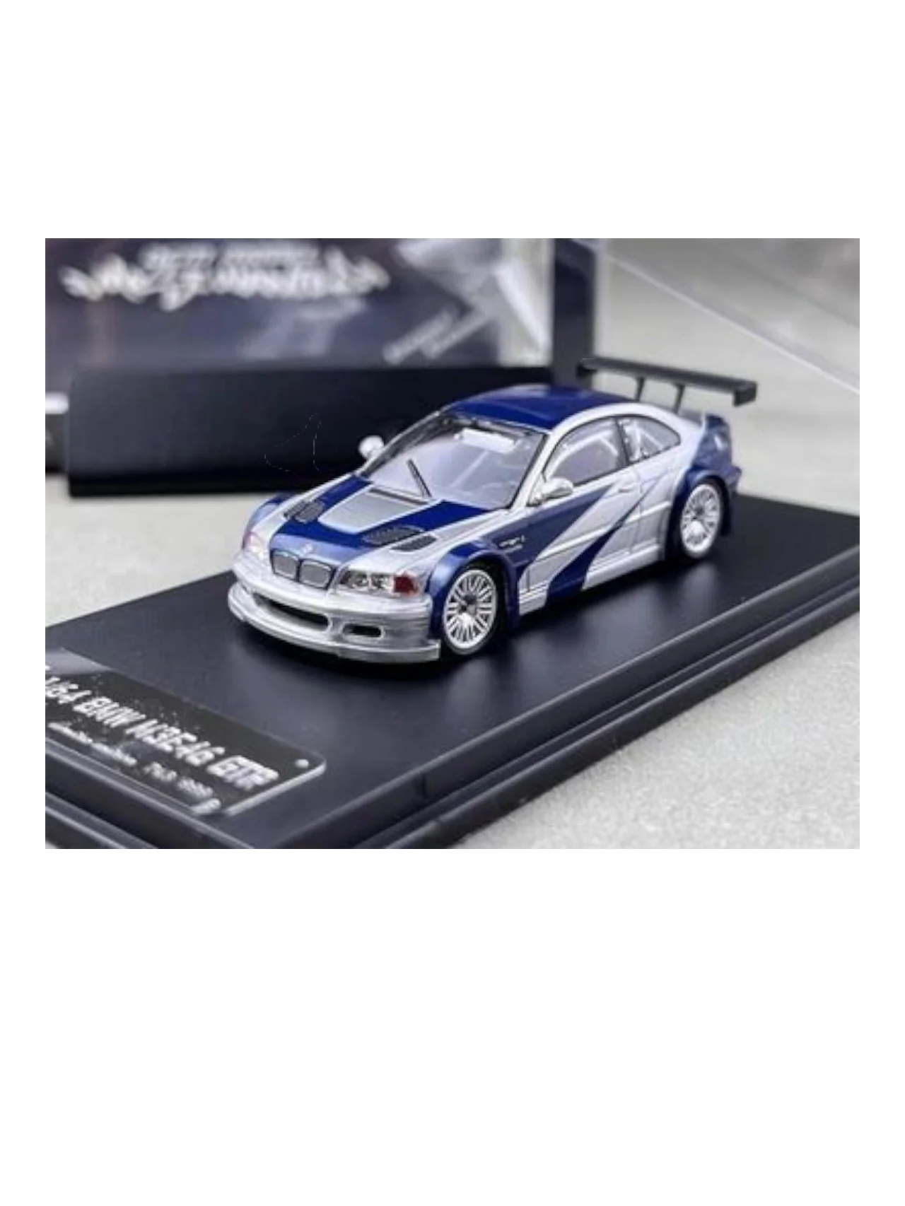 DCM Model Need For Speed Most Wanted (NFS) BMW E46 M3 GTR 1:64 Scale Premium Diecast (With Acrylic Case) - Image 4