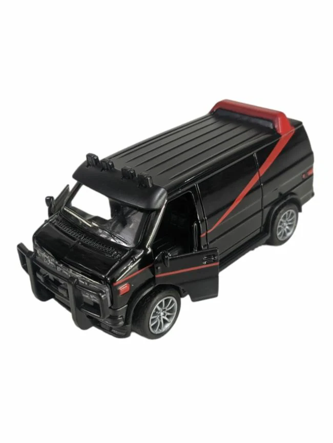 Die-Cast 1: 32 Model Safe Pull Back (Black and Red) - Image 3