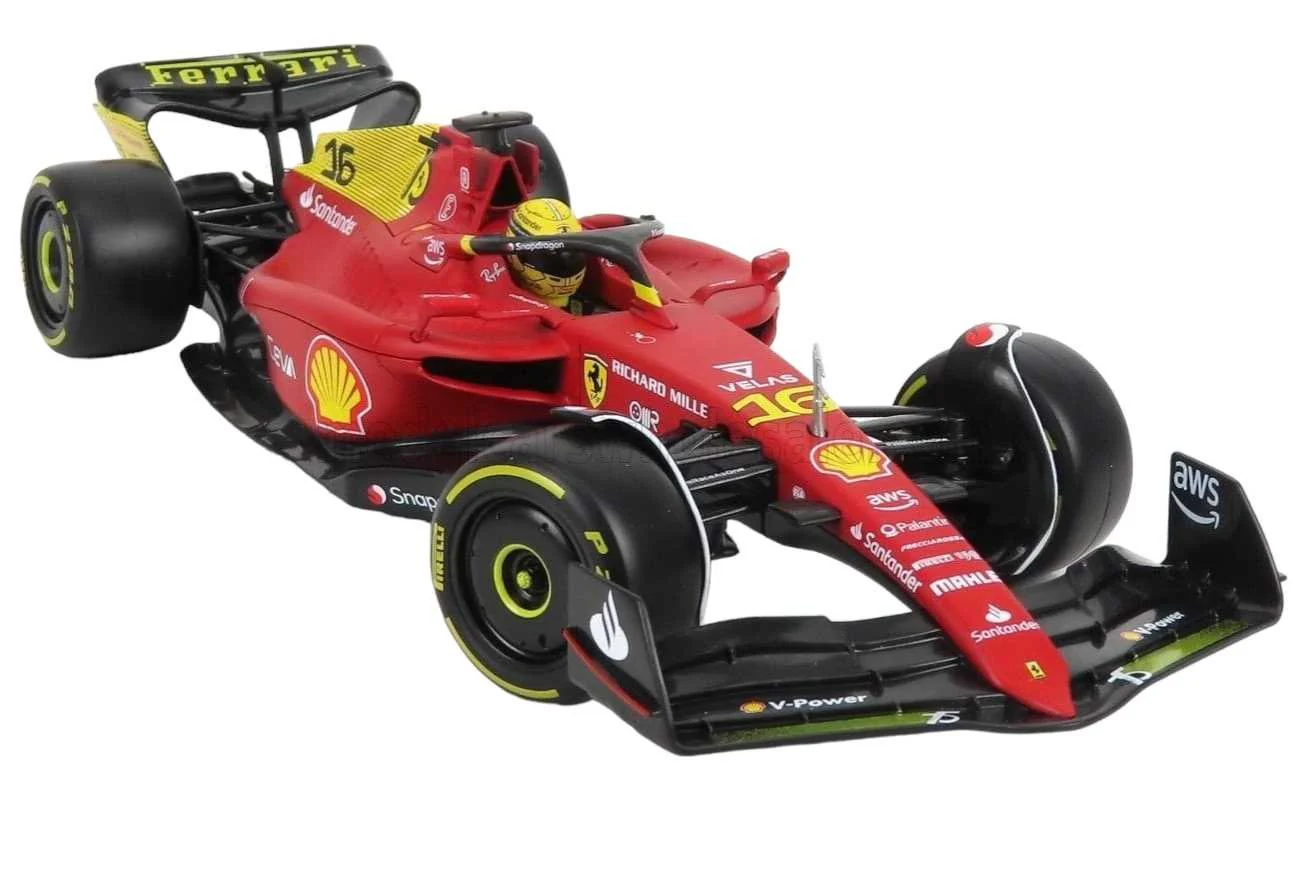 EXCLUSIVE Bburago Formula 1 (F1) Ferrari F1-75 Italian GP Charles Leclerc 2023 - Image 7