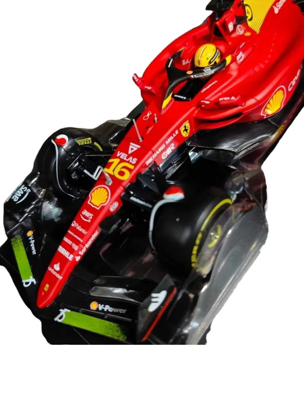 EXCLUSIVE Bburago Formula 1 (F1) Ferrari F1-75 Italian GP Charles Leclerc 2023 - Image 9