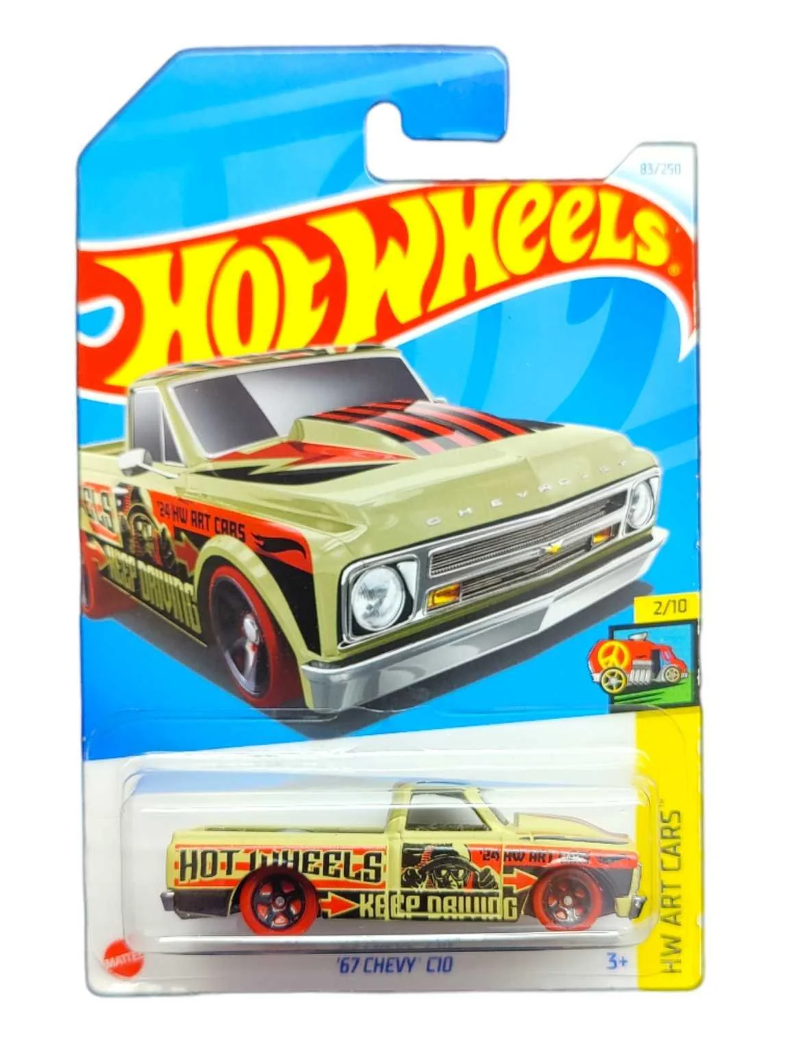 Hotwheels 67 Chevy C10 Imported Mainline Card 1:64 Scale (Blister Damage)