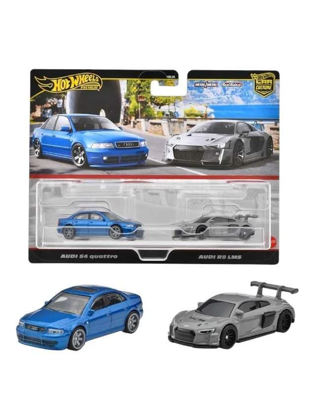 hotwheels car culture Audi s4 Quattro and Audi R8 LMS 2 multipack imported collection 1:64 scale