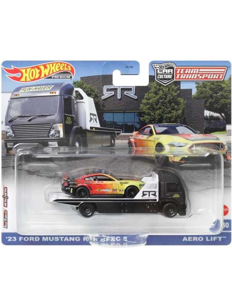 HotWheels Team Transport 23 Ford Mustang RTR Spec 5 & Aero Lift 1:64 Scale