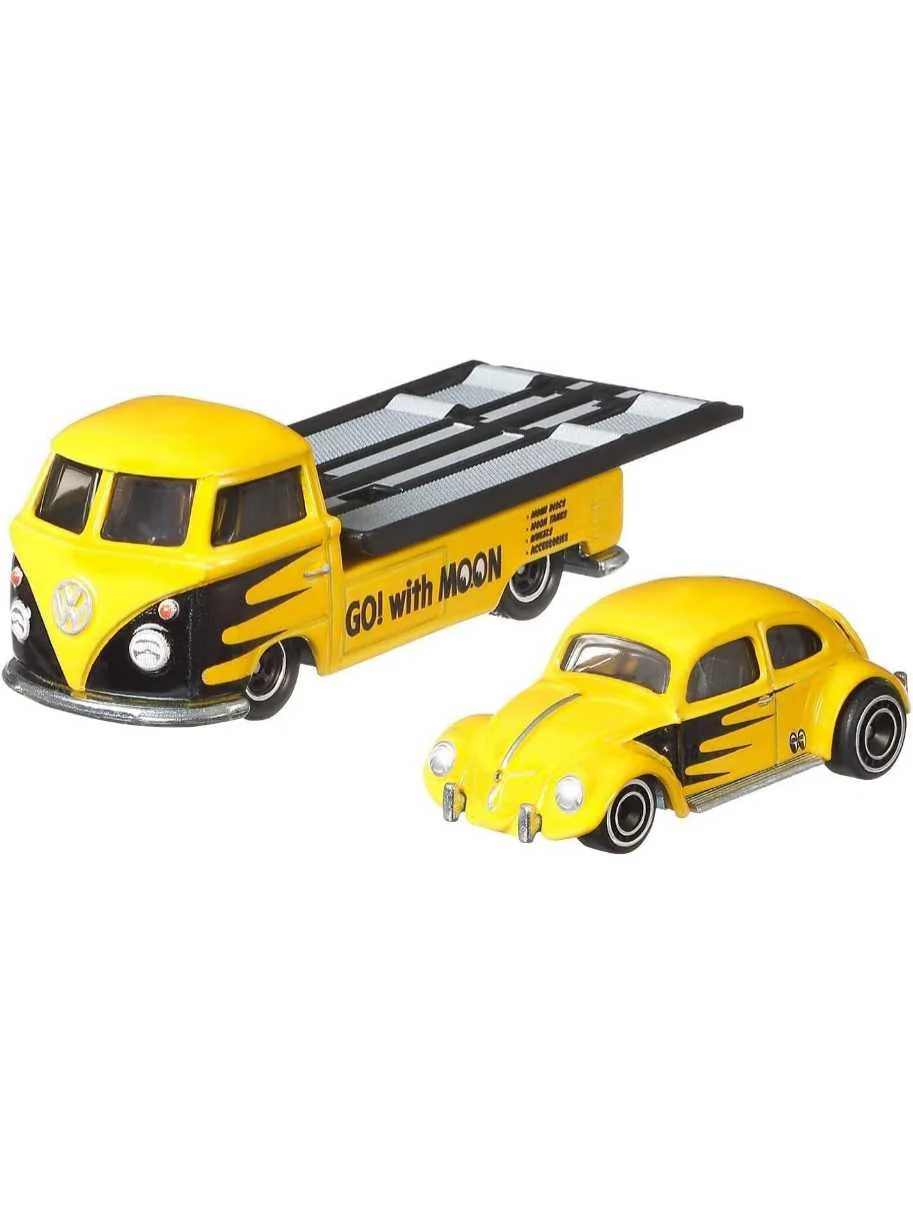 Hotwheels Volkswagen Classic Bug Volkswagen Transporter T1 Pickup #22 Imported team Transport 1:64 Scale - Image 2