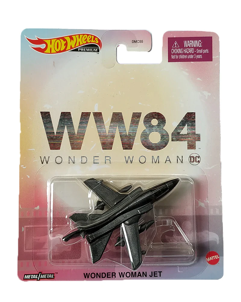 HotWheels WW84 Wonder Woman Jet (card damaged car mint condition)imported premium 1:64 Scale