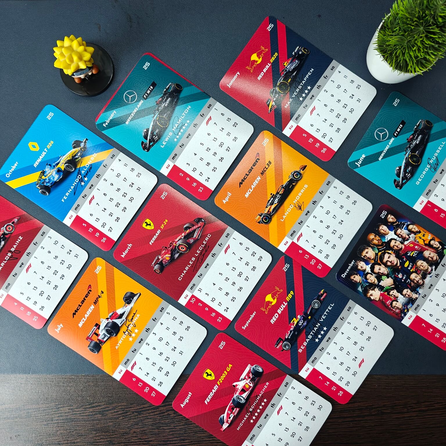 F1 Desk Calendar 2025 (4x6 inches) - Image 4