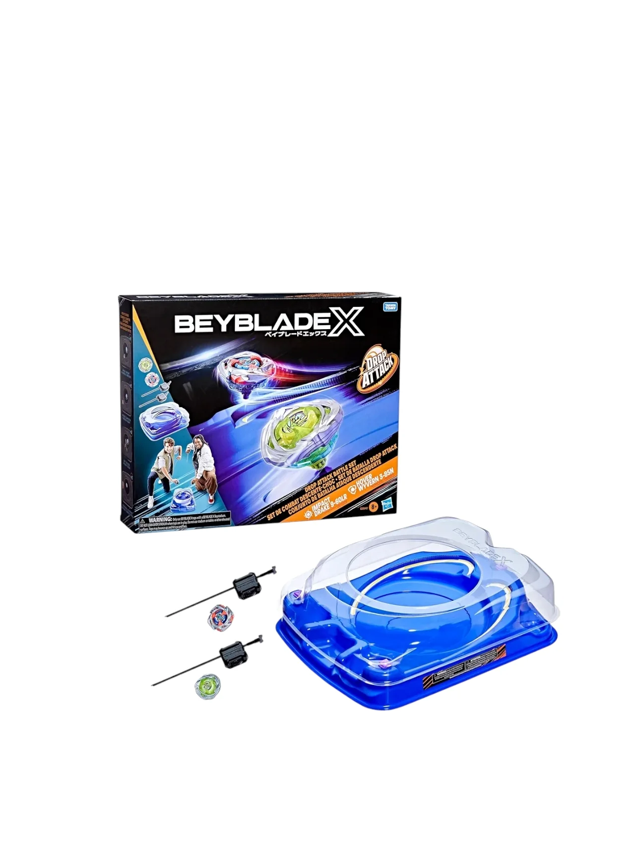 Hasbro Beyblade X Drop Attack Battle Set impact darke 9-60lr / hover wyvern 3-85n - Image 2