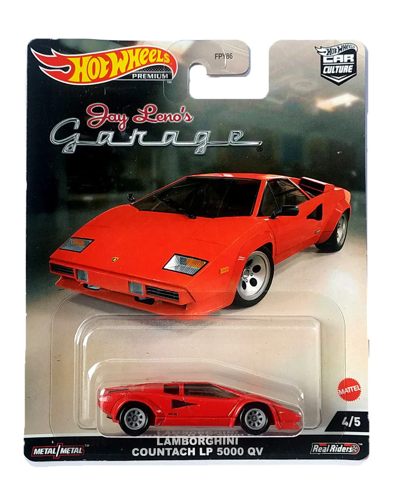 HotWheels Jay Leno’s Garage Lamborghini Countach LP 5000 QV – Red 1:64 Die-Cast