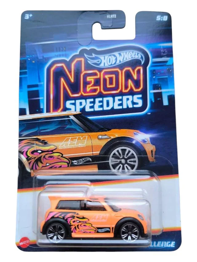 Hot Wheels Neon Speeders Mini Cooper S Challenge Mainline Imported 1:64 Scale