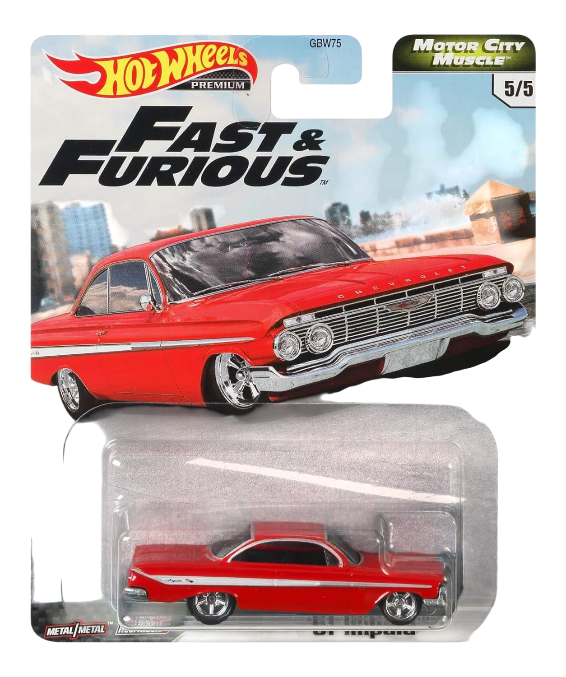 Hot wheels premium Fast & furious motor City muscle 61 impala scale 1:64