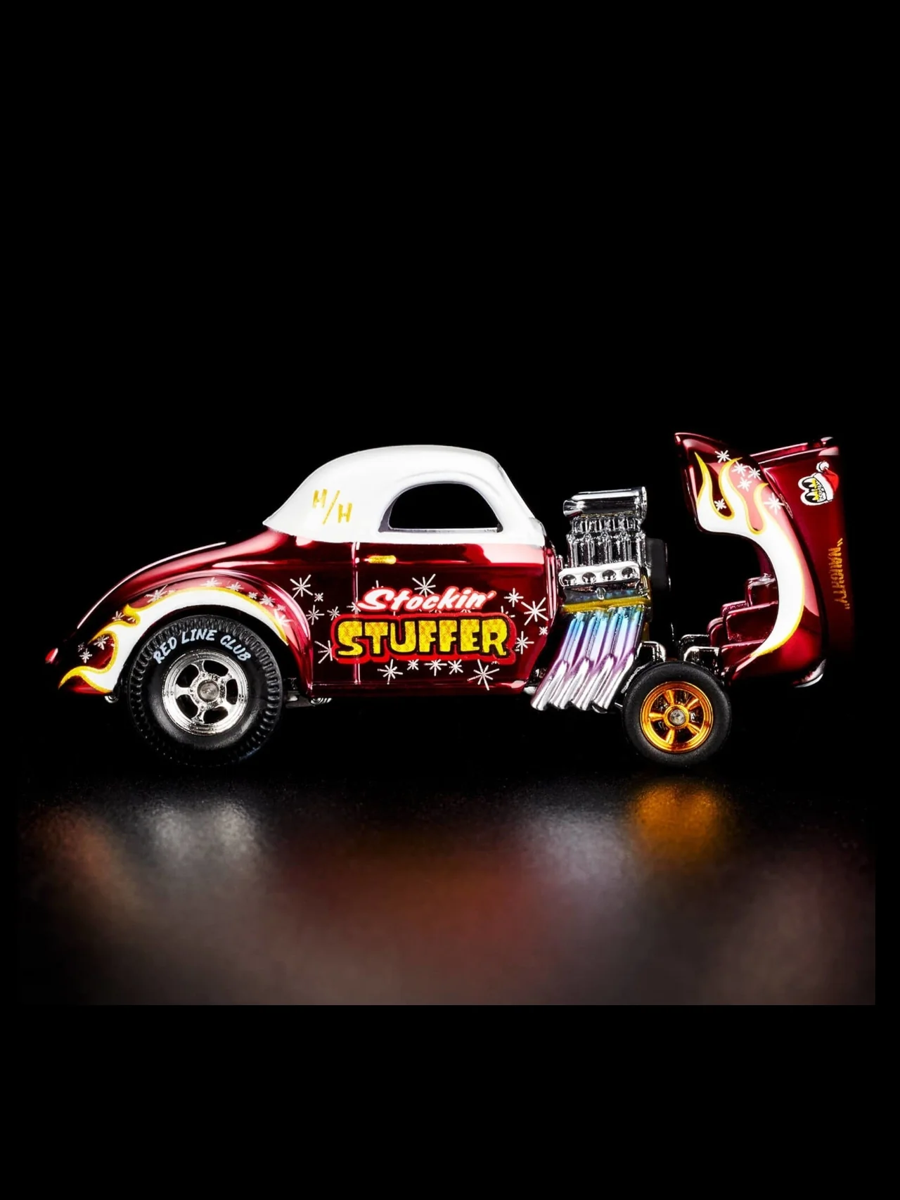 HotWheels 2022 Holiday Car 41 Willy's Gasser RLC 1:64 Scale - Image 5
