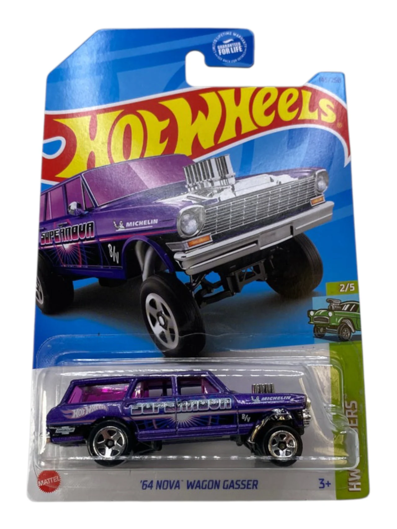 HotWheels 64 nova Wagon gasser Imported Mainline 1:64 Scale HKH63-M7C5 - Image 2