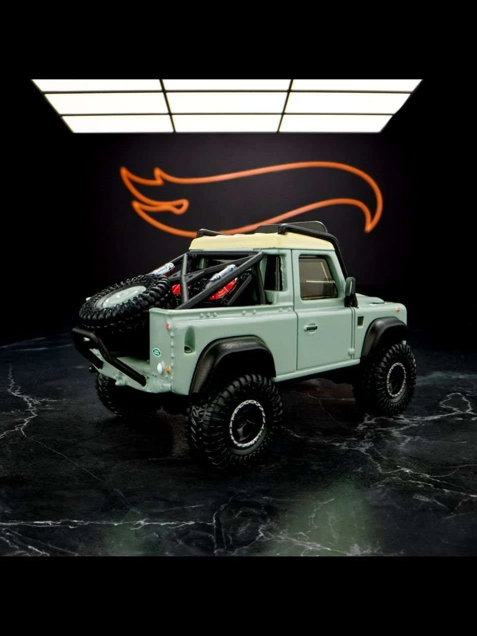 Hotwheels Elite 64 Series Land Rover Defender 90 Pickup (with protector) imported rlc 1:64 Scale - Image 2