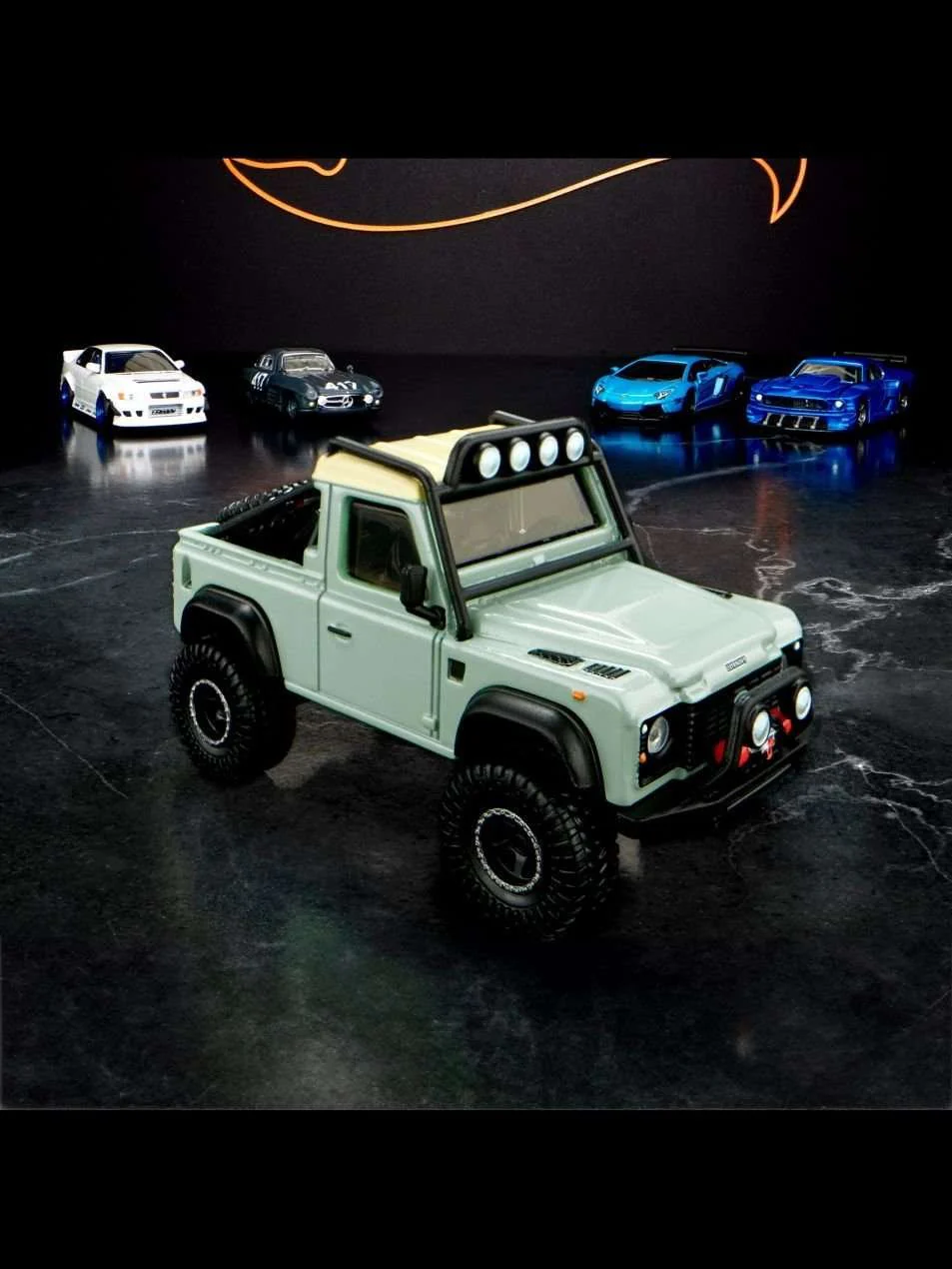 Hotwheels Elite 64 Series Land Rover Defender 90 Pickup (with protector) imported rlc 1:64 Scale - Image 6