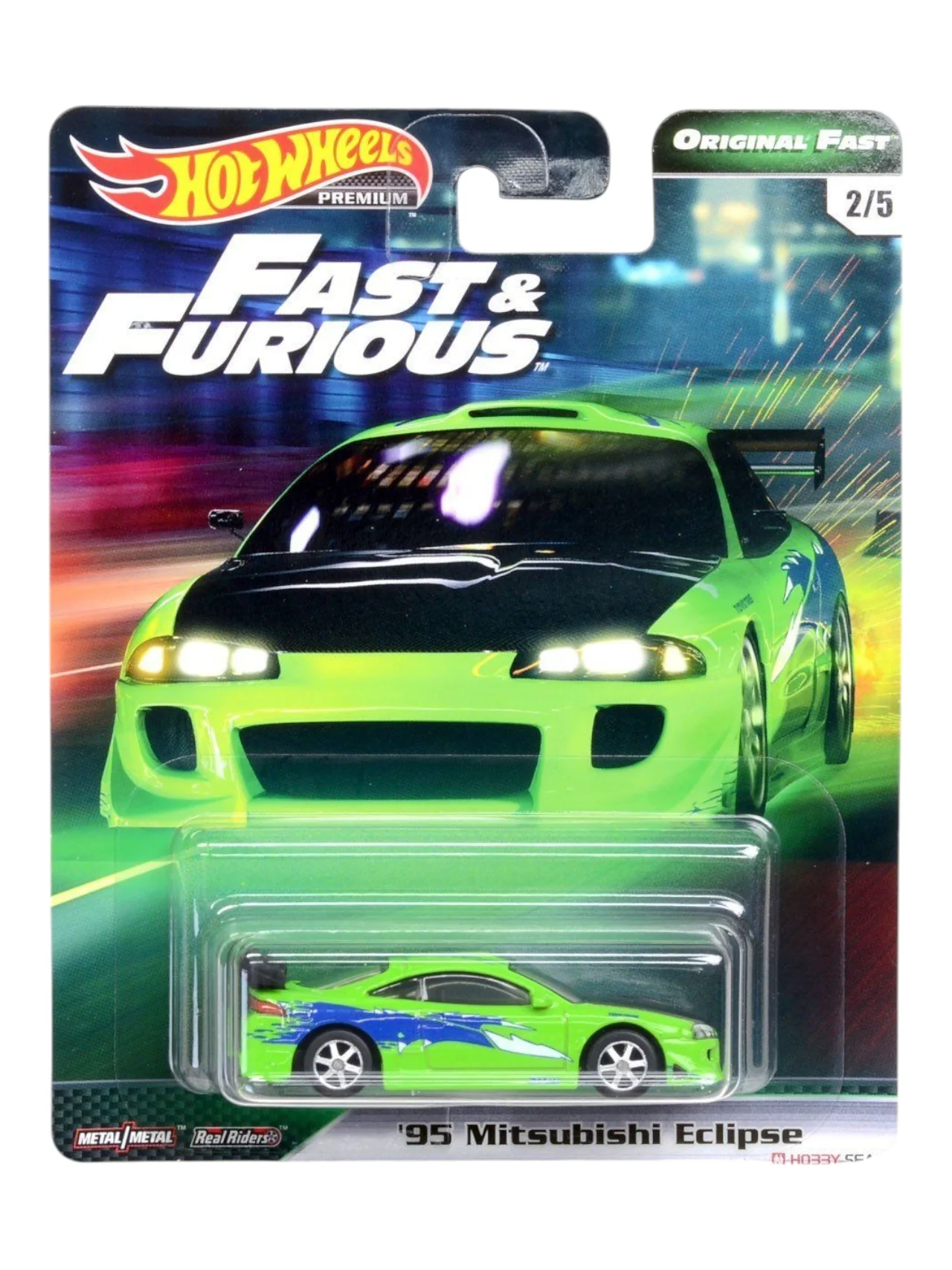 Hotwheels fast & furious '95 Mitsubishi Eclipse imported premium 1:64 Scale