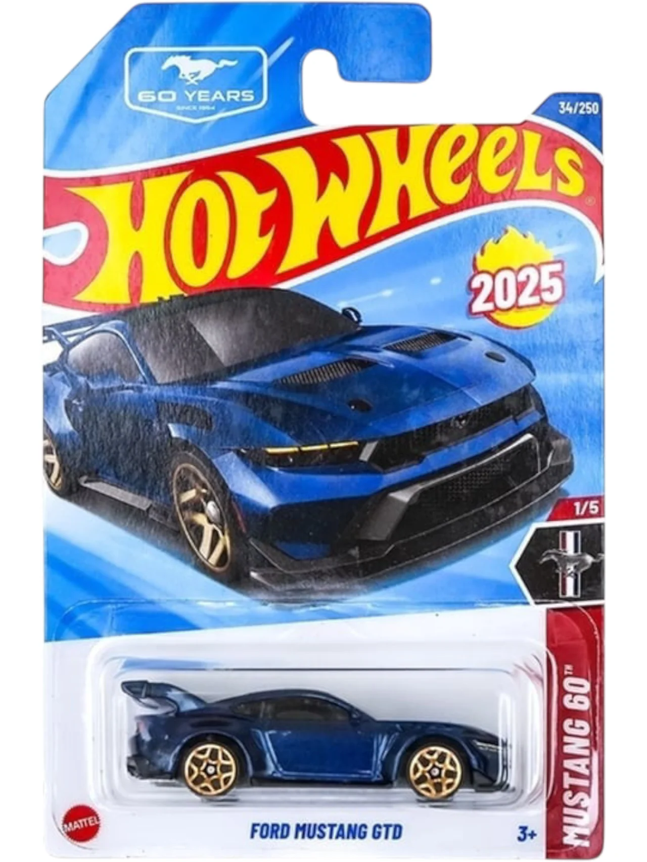 Hotwheels Ford Mustang GTD Imported Mainline 1:64 Scale JBB94-N7C5