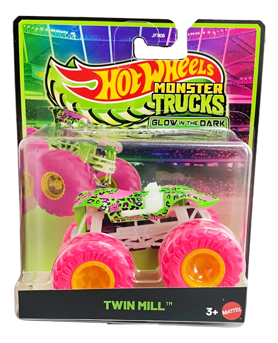 HotWheels monster truck glow in the dark TWIN MILL 1:64 Scale JFX08
