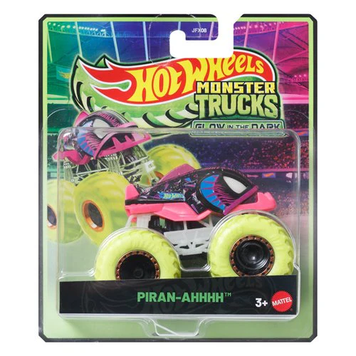 HotWheels monster trucks glow in the dark piran ahhhh 1:64 Scale JFX08
