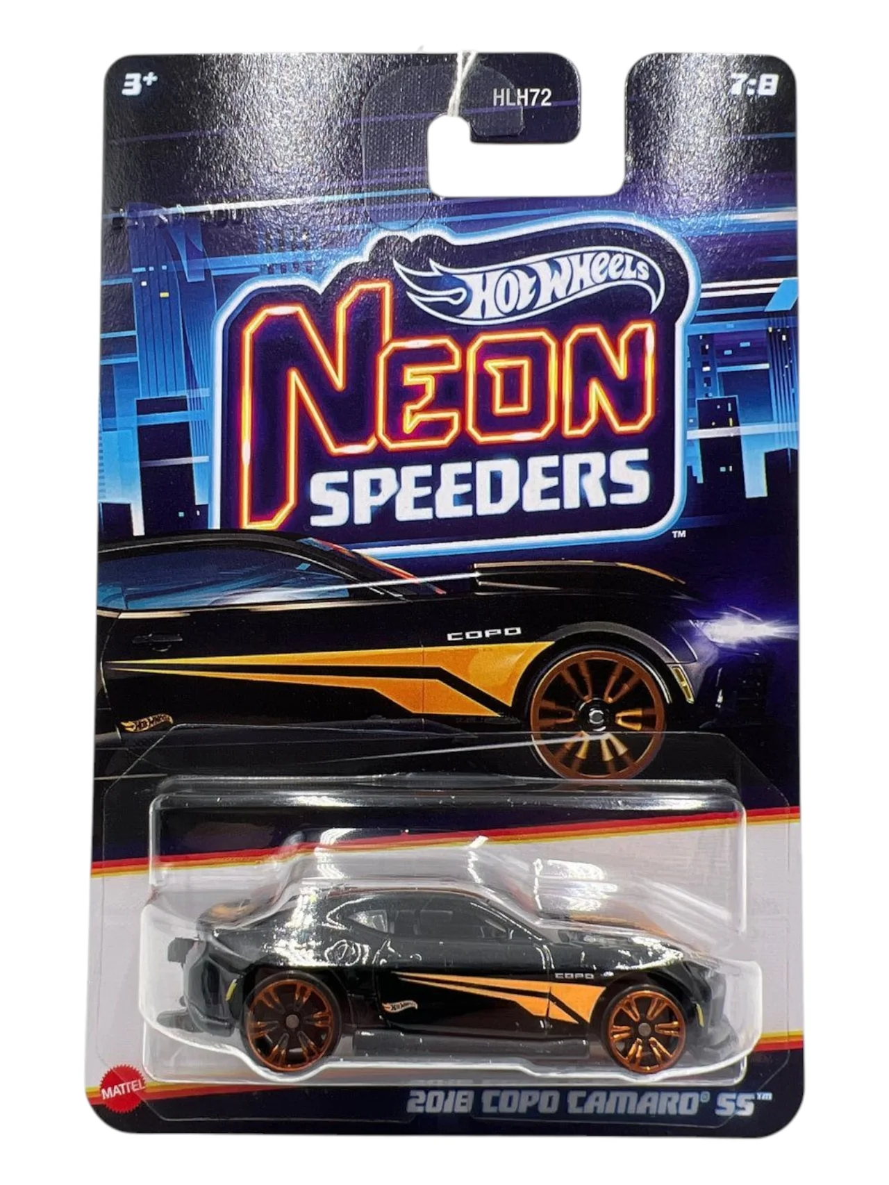 Hotwheels neon speeders 2018 copo camaro ss (pre-owned) Card Art mainline 1:64 Scale