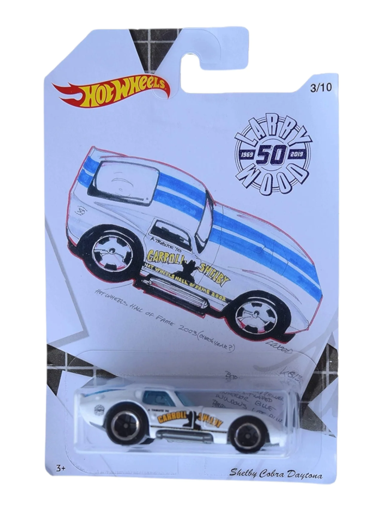 Hotwheels Shelby Cobra Daytona Larry wood Imported Mainline 1:64 Scale GBC26-0910