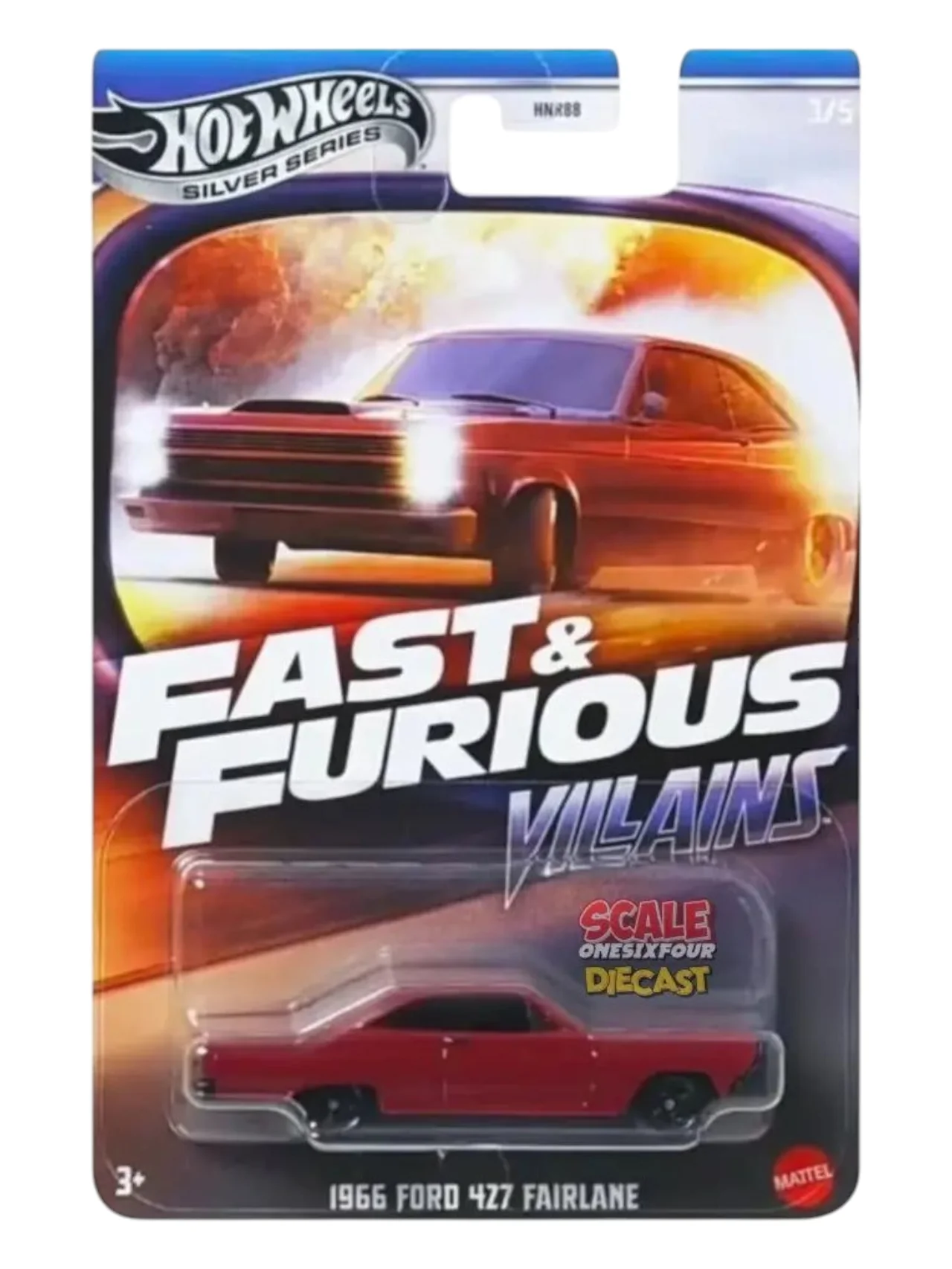 Hotwheels silver Series fast and Furious villains set of 5 imported mainline card art 1:64 scale - Image 4