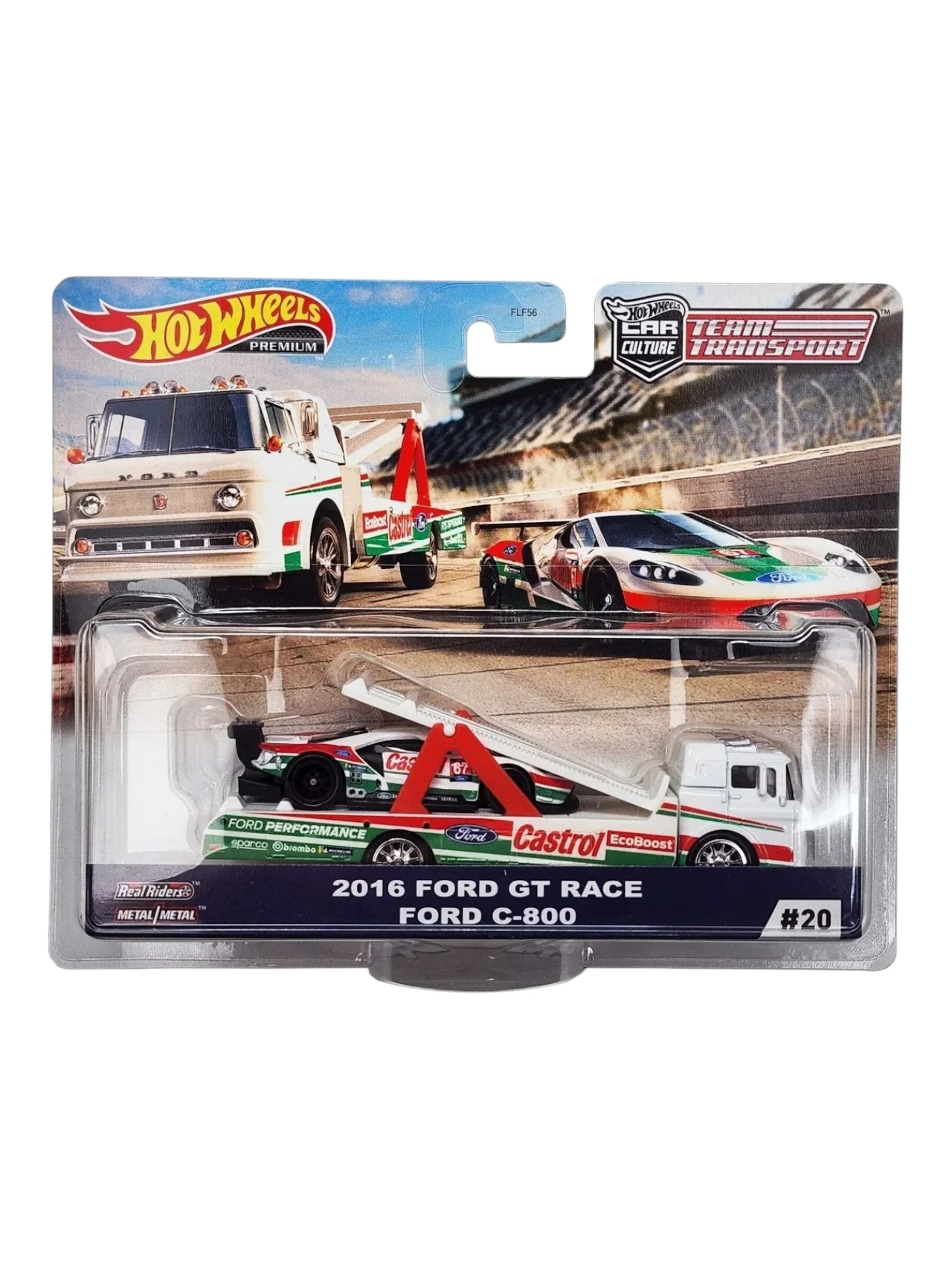 HotWheels Team Transport 2016 Ford GT Race & Ford C-800 Imported 1:64 Scale