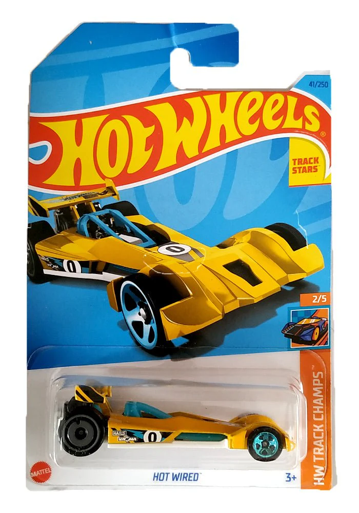 INDIAN CARD Hot Wheels Hot Wired - Yellow - 2023 Card
