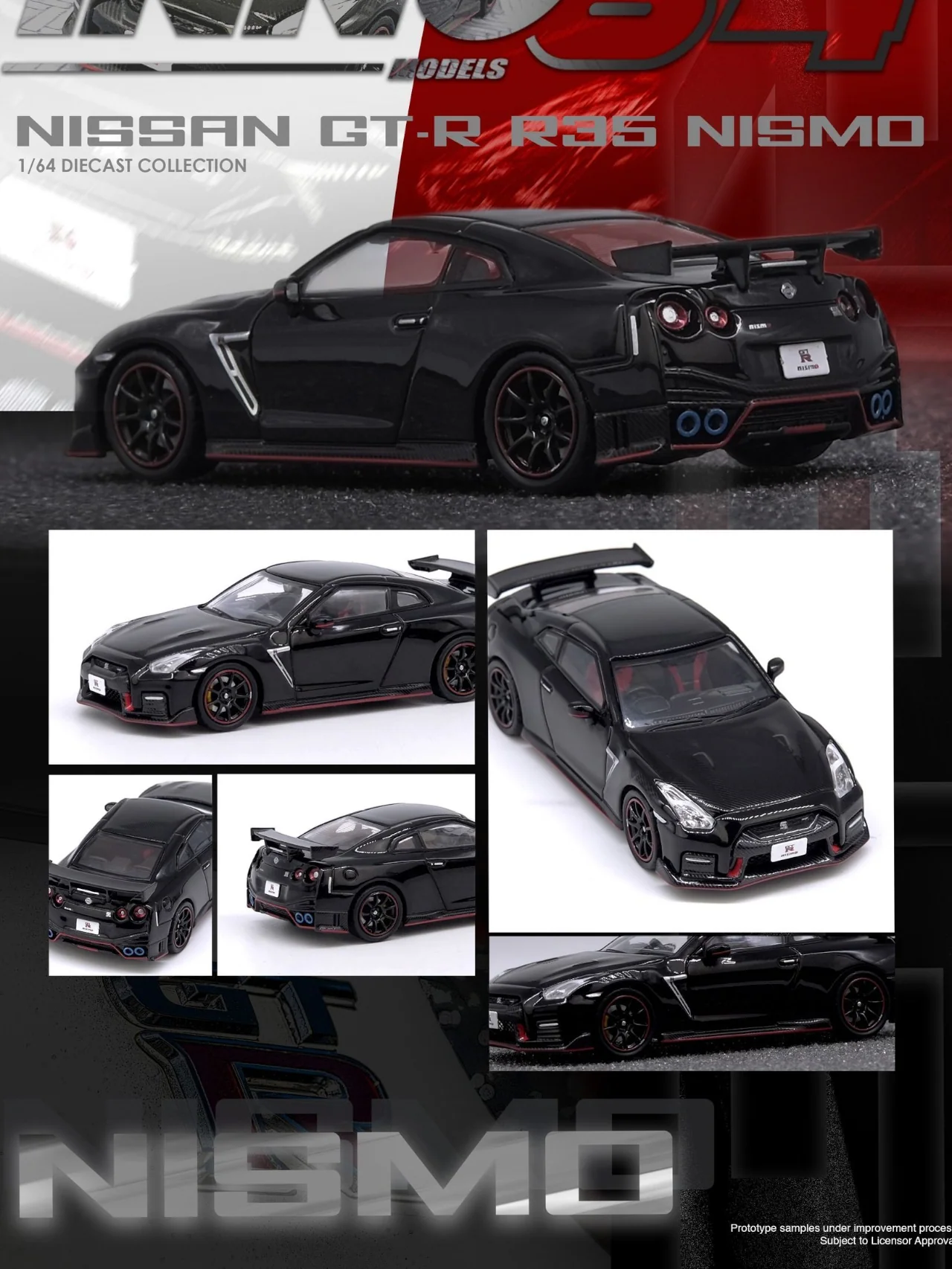 Inno64 Nissan GT-R (R35) Nismo Diecast 1:64 Scale (With Acrylic Case) - Image 5