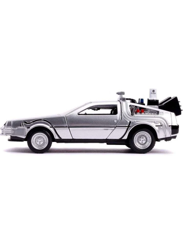 Jada Hollywood Rides 1:64 Scale Back to The Future Time Machine, Silver - Image 3