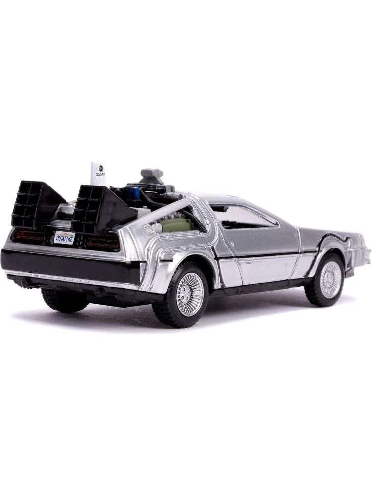 Jada Hollywood Rides 1:64 Scale Back to The Future Time Machine, Silver - Image 5