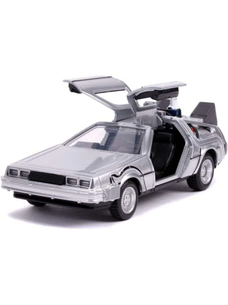 Jada Hollywood Rides 1:64 Scale Back to The Future Time Machine, Silver - Image 6