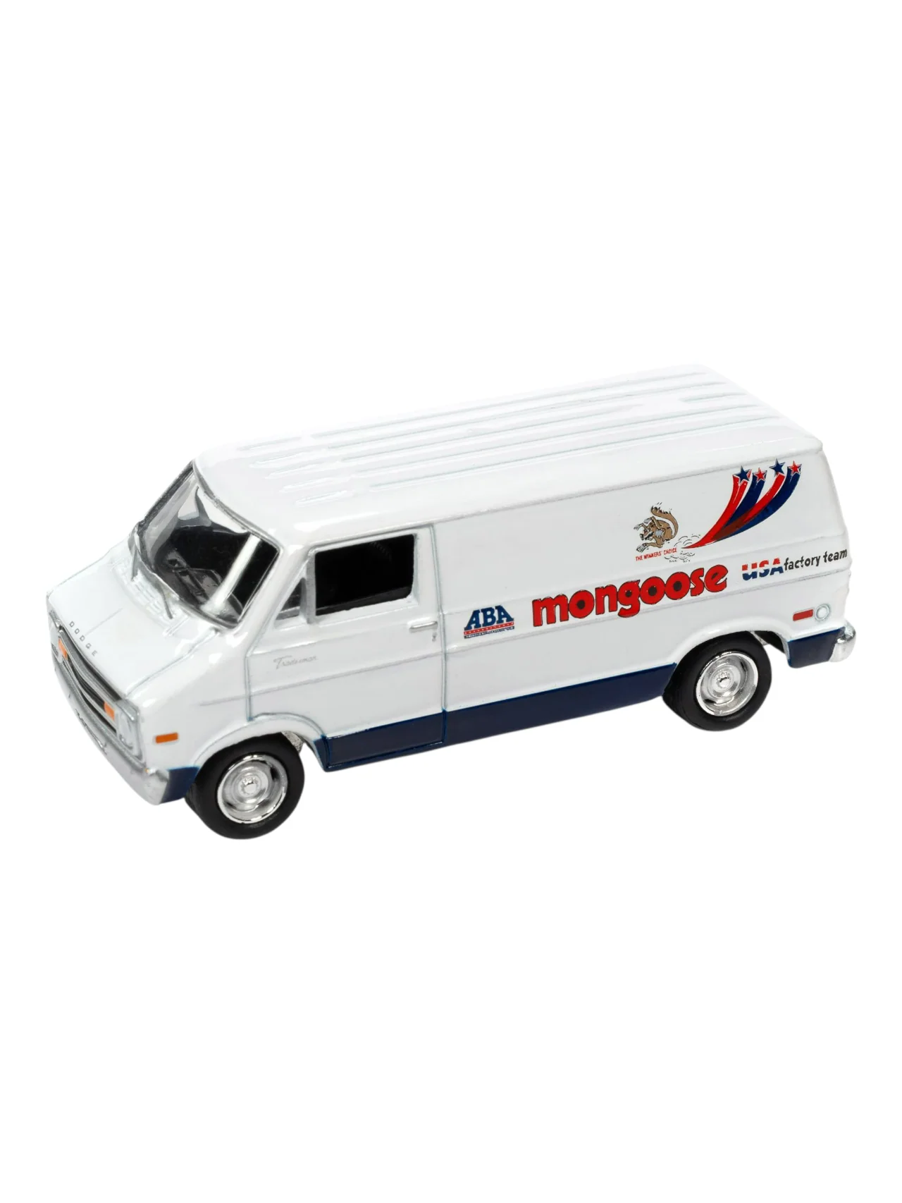 Johnny Lightning Pop Culture Mongoose Factory BMX Team 1977 Dodge Van 1:64 Scale - Image 3