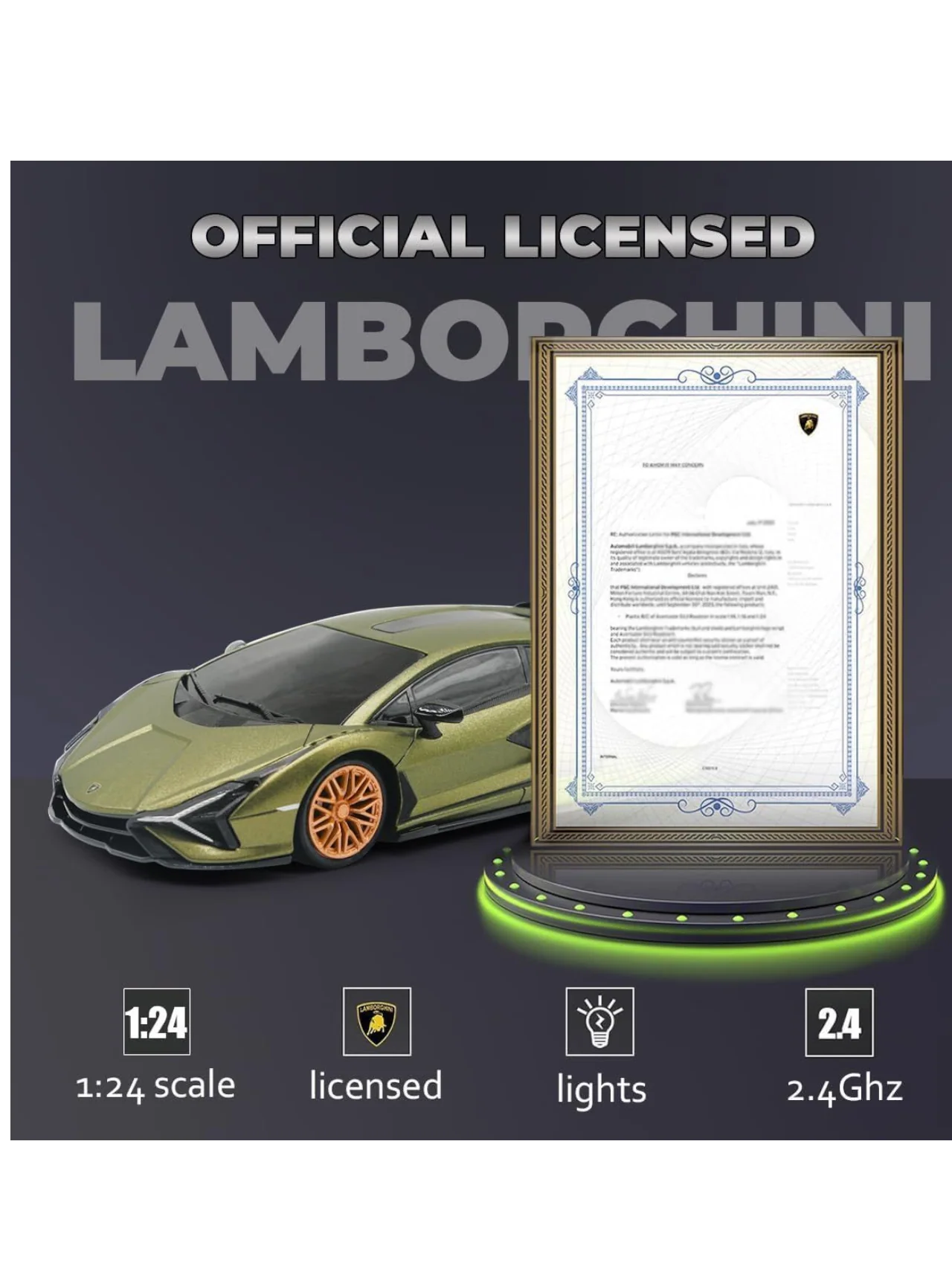 Lamborghini Sian FKP 37 Full Function Remote Control Car 1:24 Scale (Official Licensed Product) - Image 11