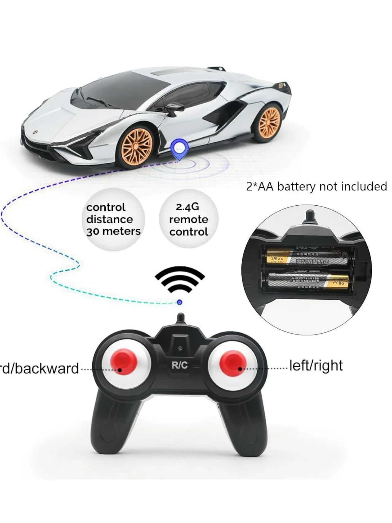 Lamborghini Sian FKP 37 Full Function Remote Control Car 1:24 Scale (Official Licensed Product) - Image 3