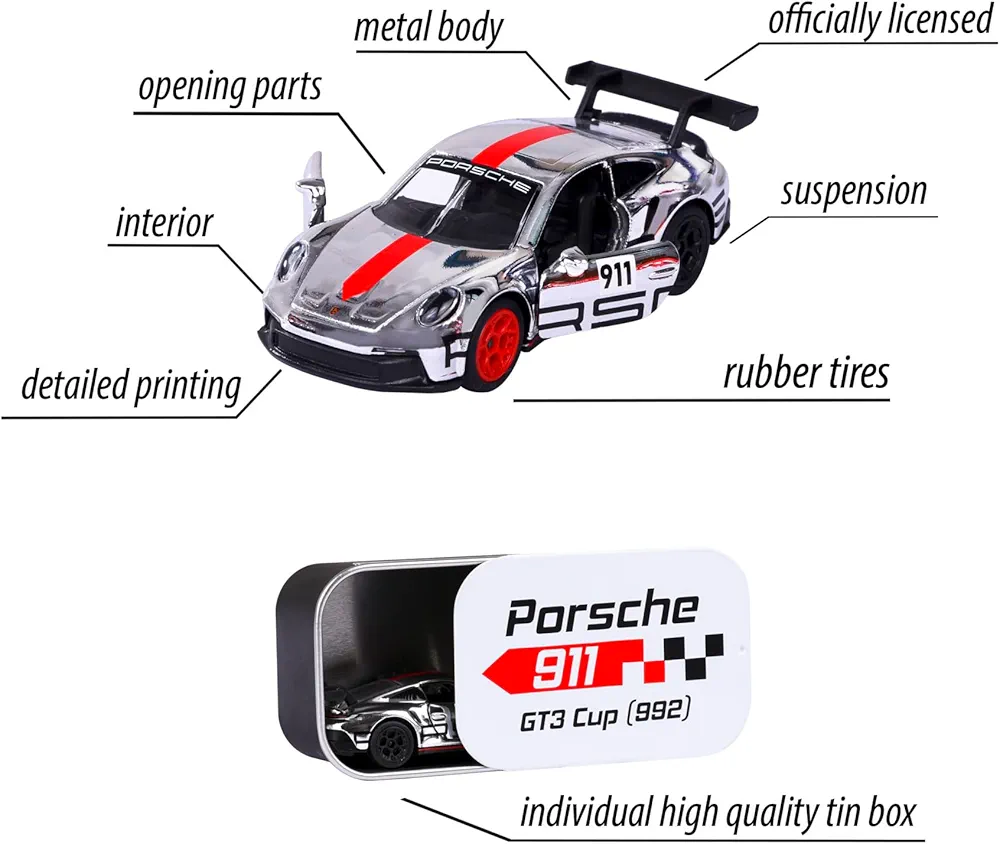 Majorette porsche 911 gt3 cup ( 992 ) premium car 1: 64 Scale 8502101001 - Image 4