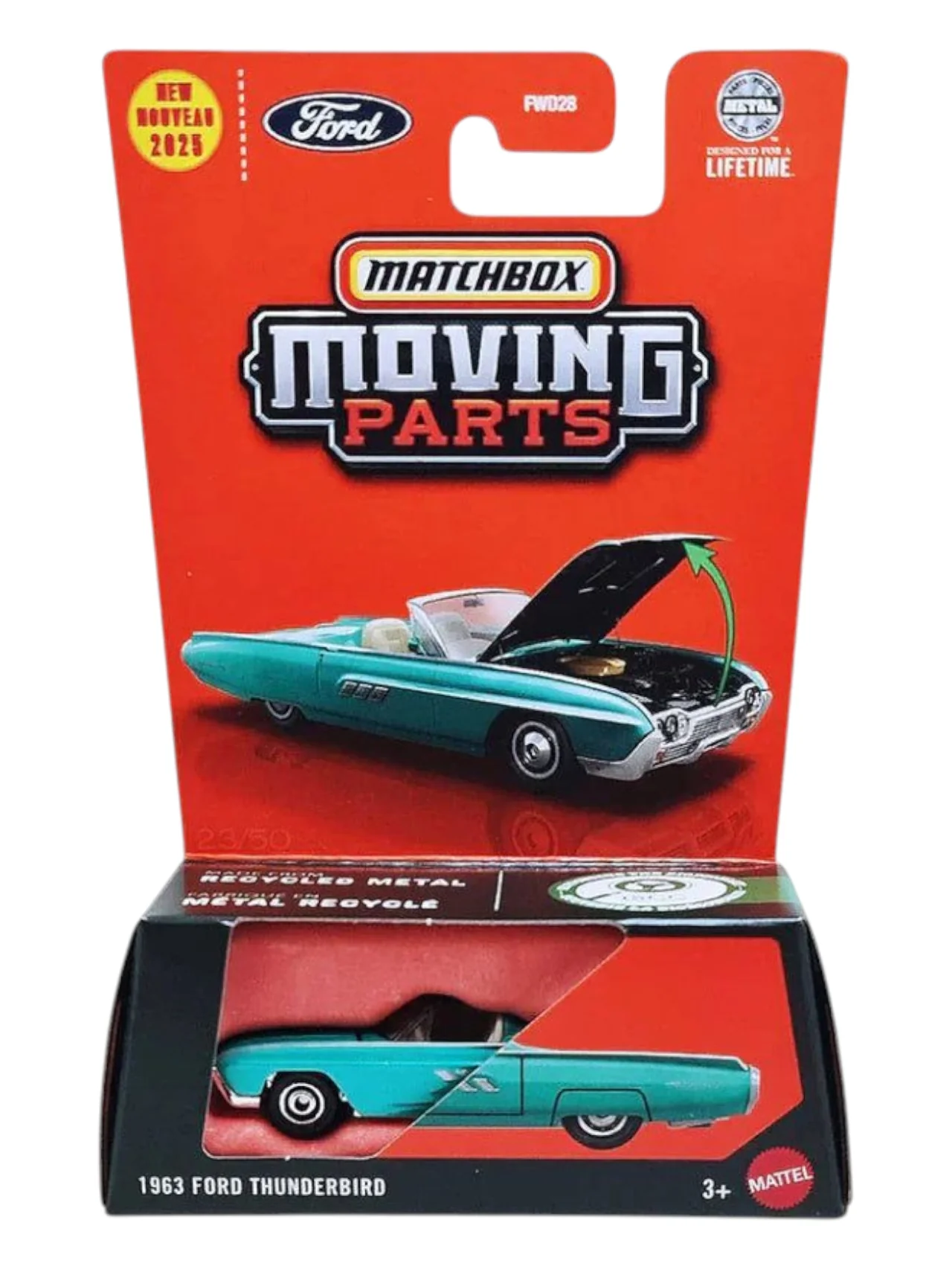 MatchBox Moving Parts 1963 Ford Thunderbird 1:64 Scale