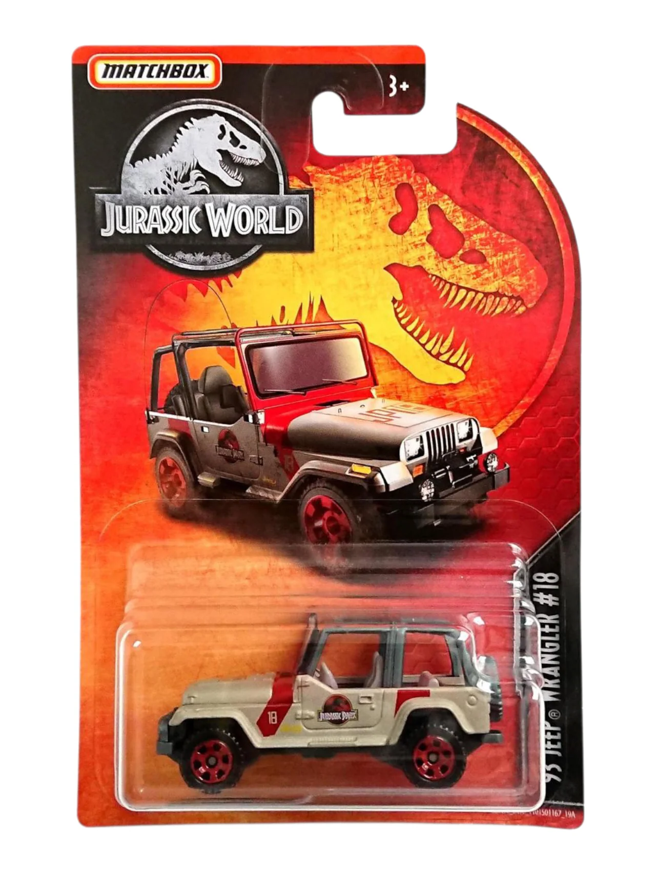 Matchbox Jurassic world 93 Jeep Wrangler #18 Imported Mainline 1:64 Scale